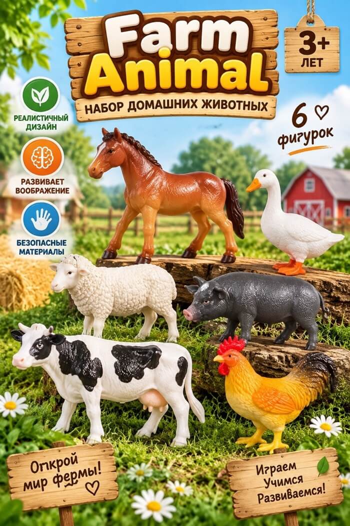 Надор резиновых животных