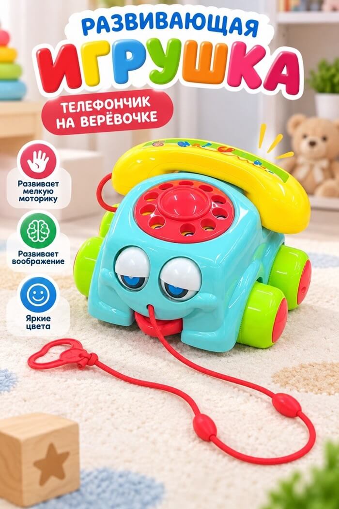 Телефон на колёсиках